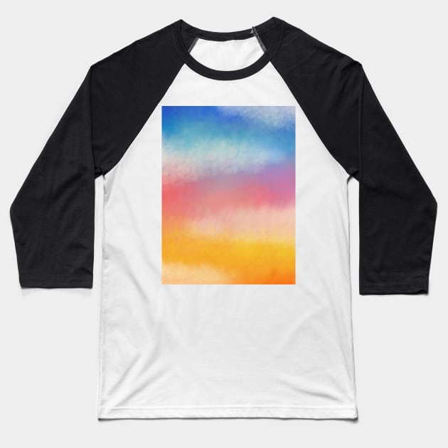 Bright Gradation Sunset Sky Baseball T-Shirt by Art by Deborah Camp